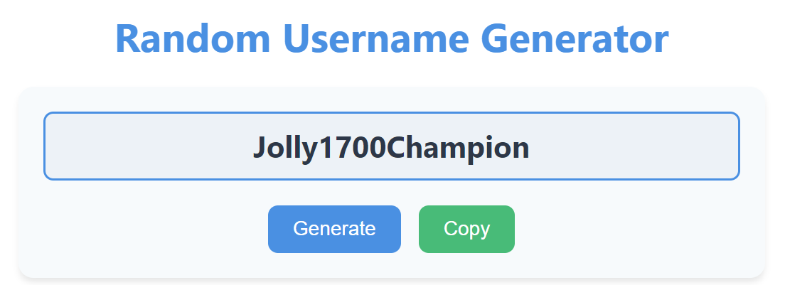 Random Username Generator