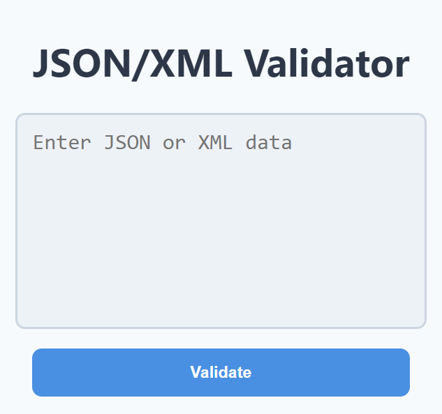 Json XML Validator