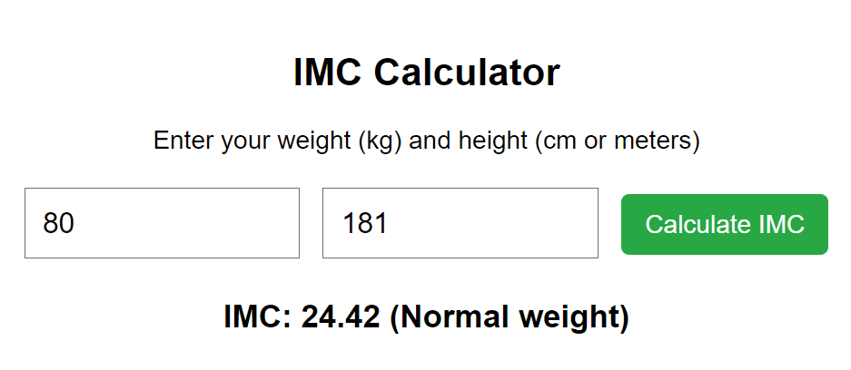 IMC Calculator