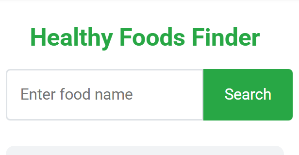 Healthy Food Finder